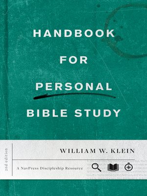 cover image of Handbook for Personal Bible Study